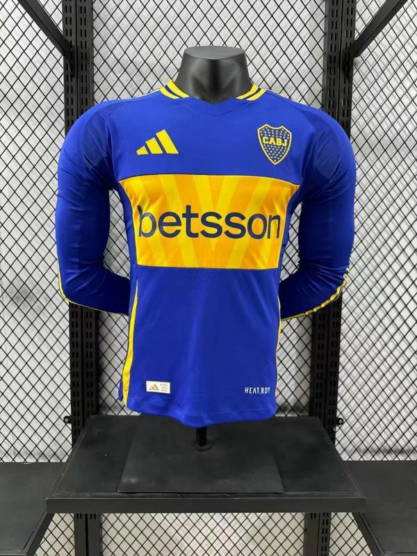 24-25 Boca Home Player Version Long Sleeve Soccer Jerseys Yupoo