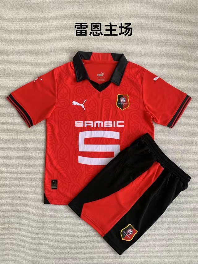 23-24 Rennais Home Kids Soccer Jerseys Yupoo