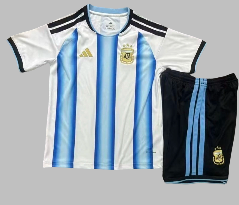 25-26 Argentina Home Kids Cheap Soccer Jerseys Yupoo