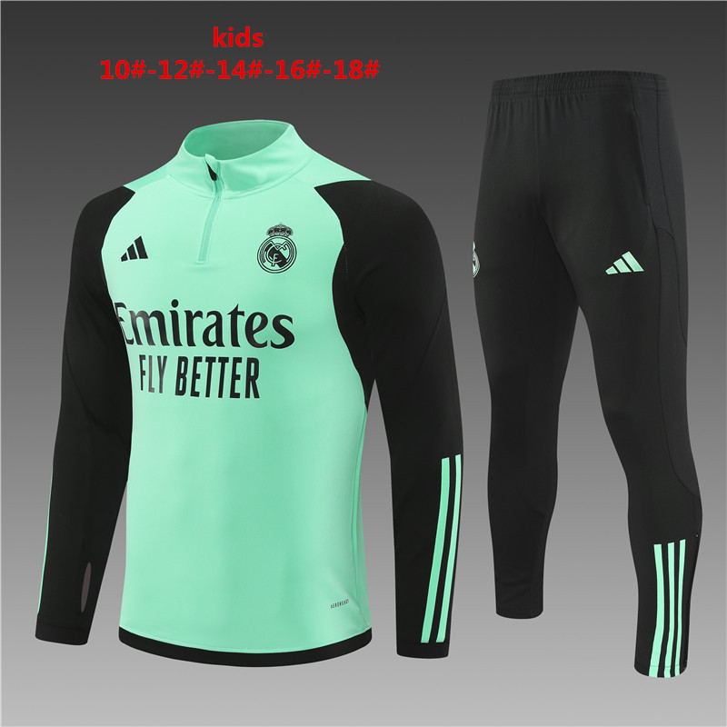 23-24 Real Madrid Kids Long Sleeve Training Suit Yupoo