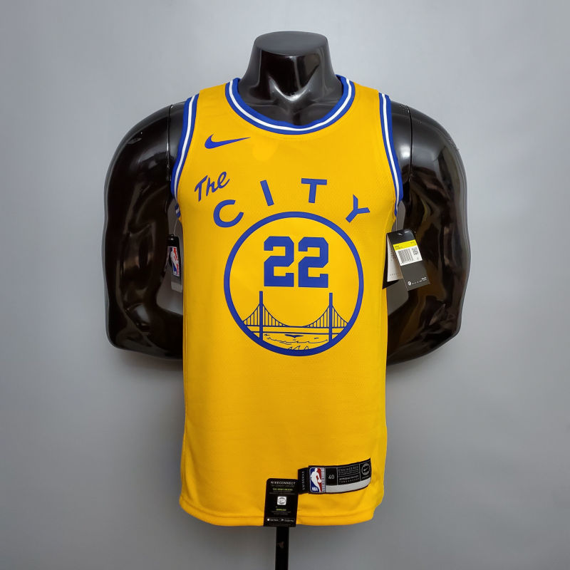 Tram version WIGGINS#22 Golden State Warriors yellow NBA jersey S-XXL