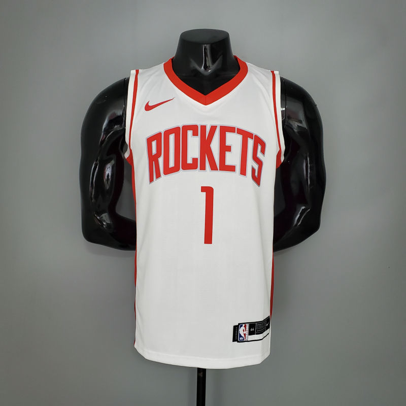 2021 McGRADY#1 Rockets White NBA Jersey S-XXL