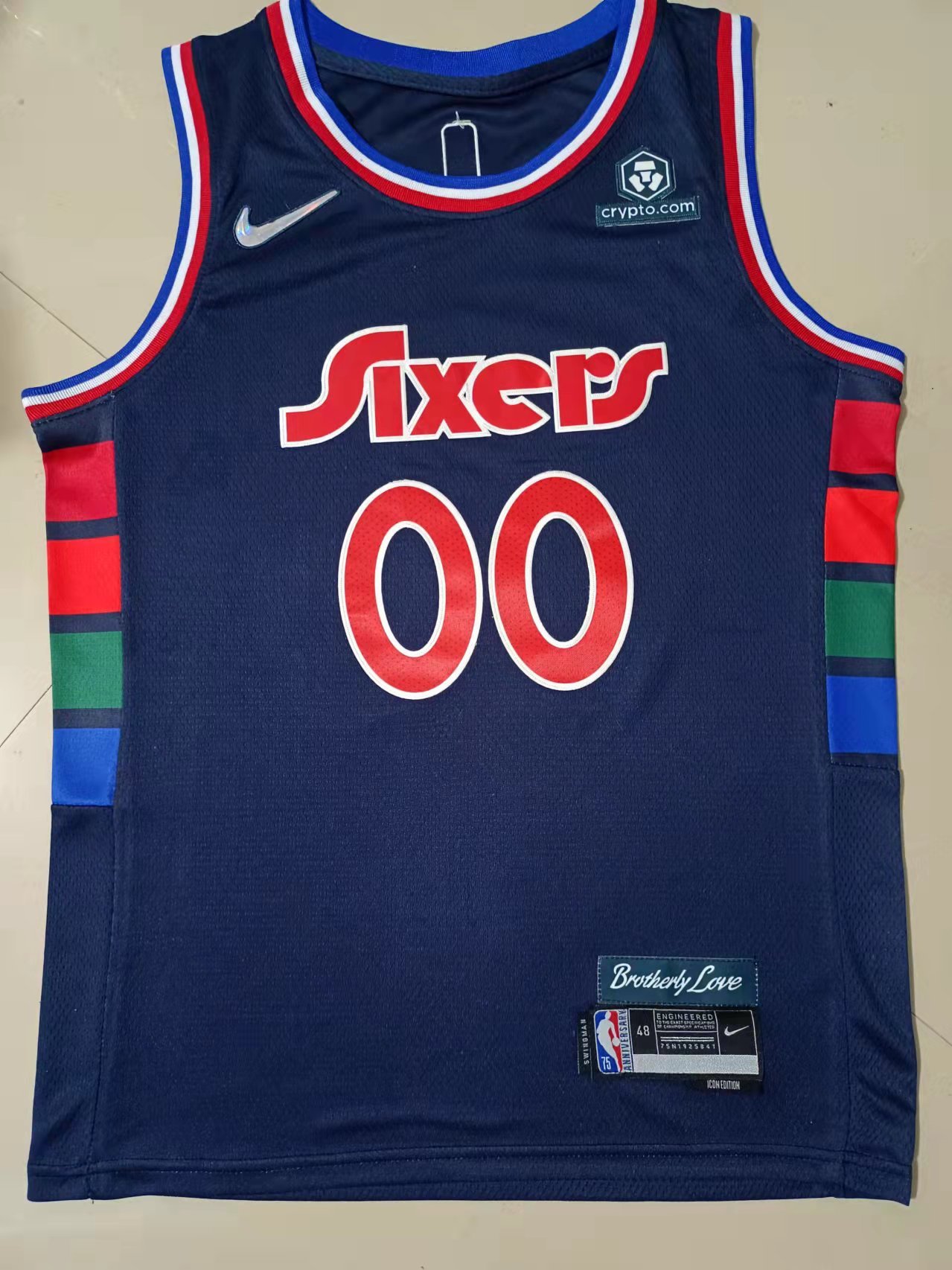 2022 76ers #00 75th Anniversary Embroidery