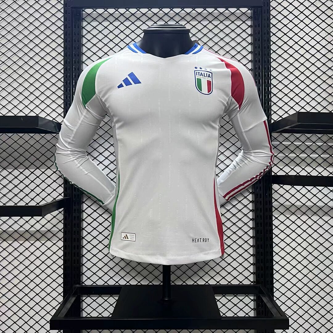 Italy 2024/25 Euro Away Long Sleeves Jersey – Player Version
