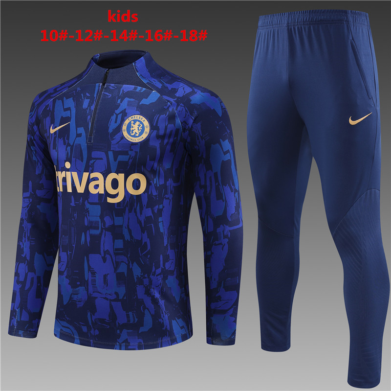 23-24 Chelsea Kids Long Sleeve Training Suit Yupoo