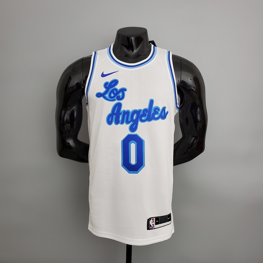 Lakers Westbrook#0 Latin Night (High Head) White NBA Jersey S-XXL