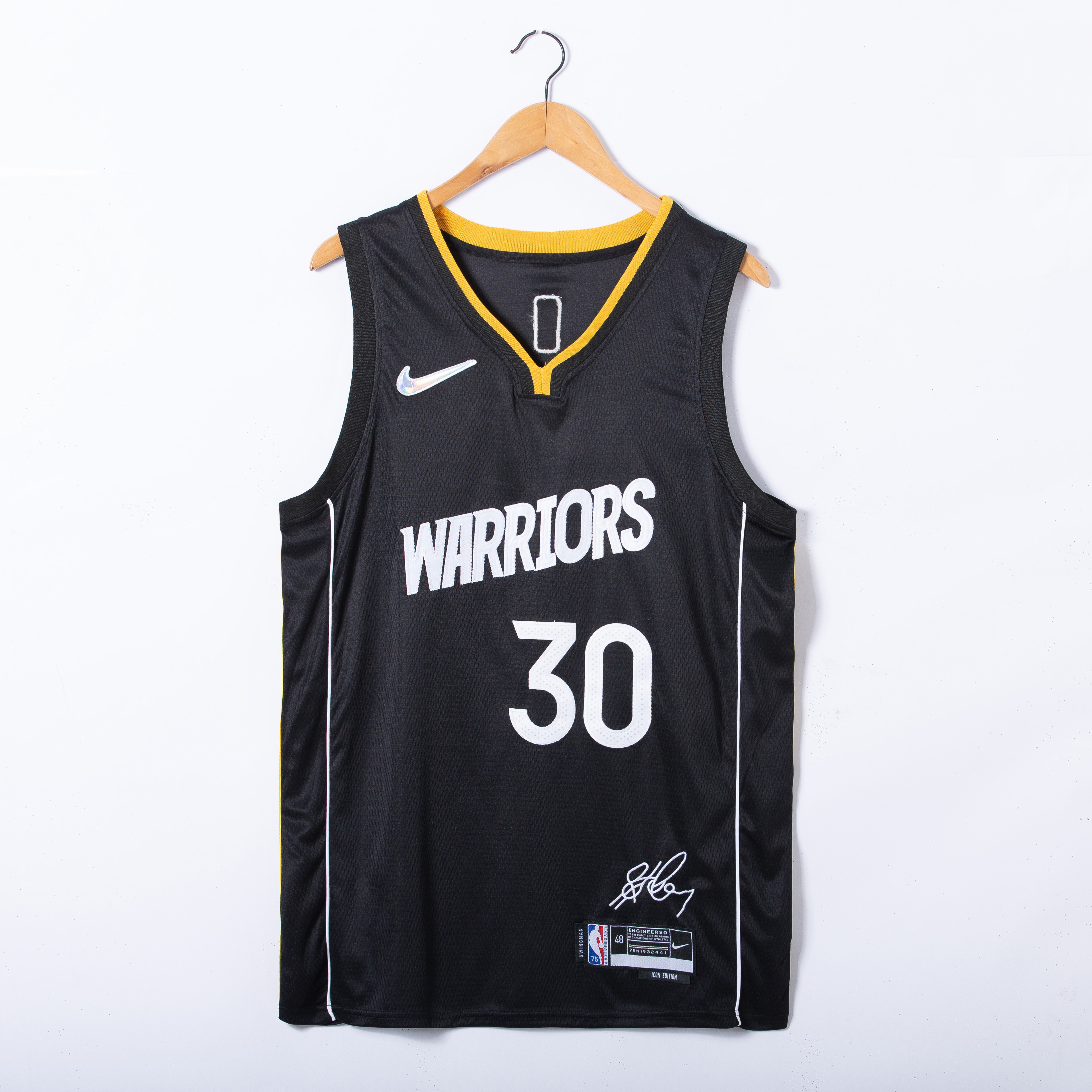 Warriors #30 75th Anniversary MVP Embroidery
