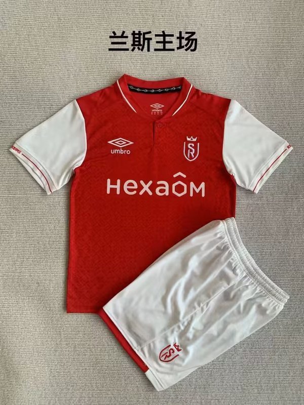 23-24 Reims Home Kids Soccer Jerseys Yupoo