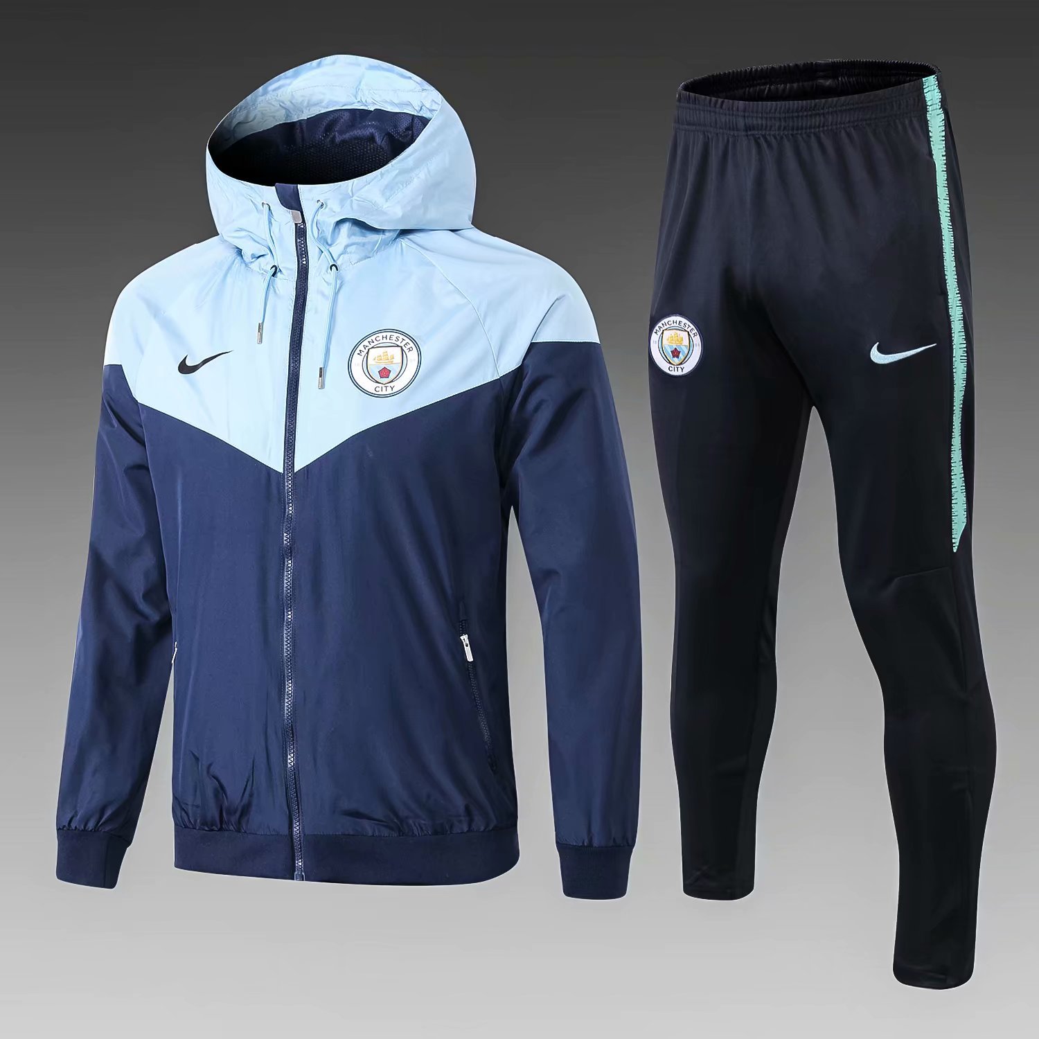 Manchester City Blue Hat Trench Coat