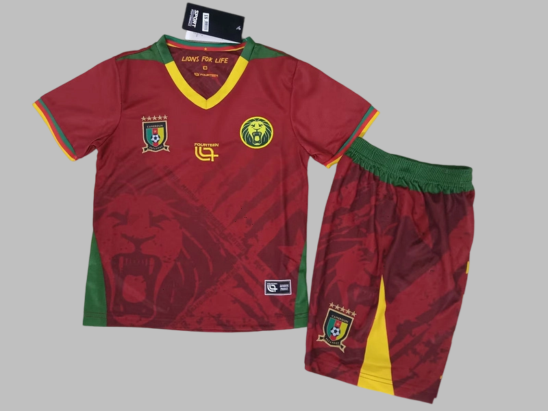 25-26 Cameroon Away Kids Cheap Soccer Jerseys Yupoo