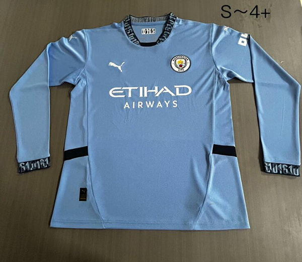 24-25 Manchester City Home Long Sleeve Soccer Jerseys Yupoo