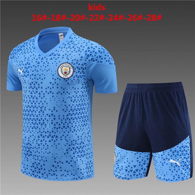 23-24 Manchester City Kids Training Soccer Jerseys Yupoo
