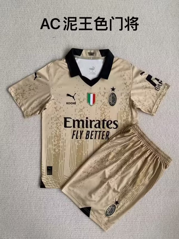 23-24 AC Milan Goalkeeper Kids Soccer Jerseys Yupoo