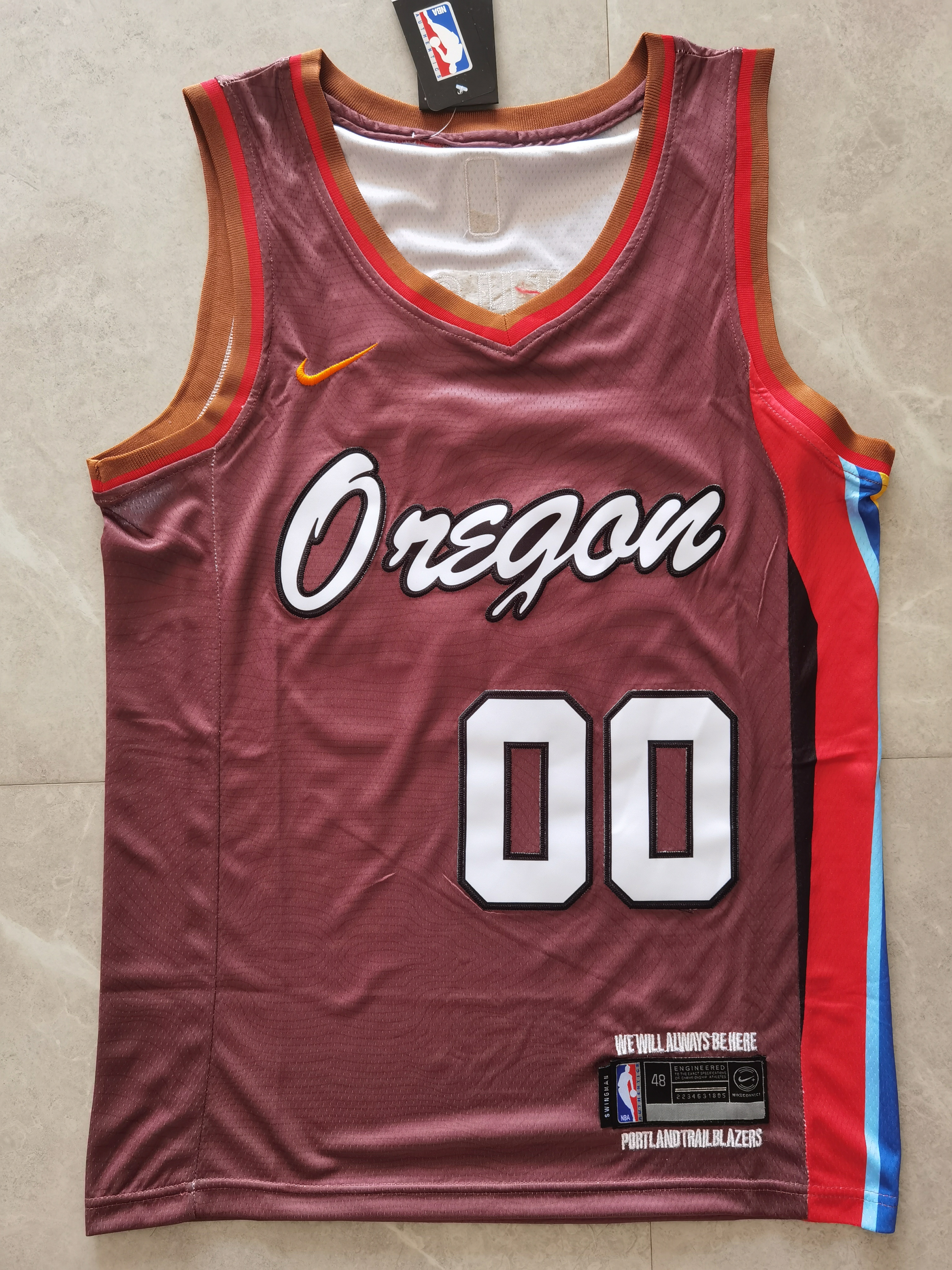 Blazers #00 Anthony City Edition Embroidery