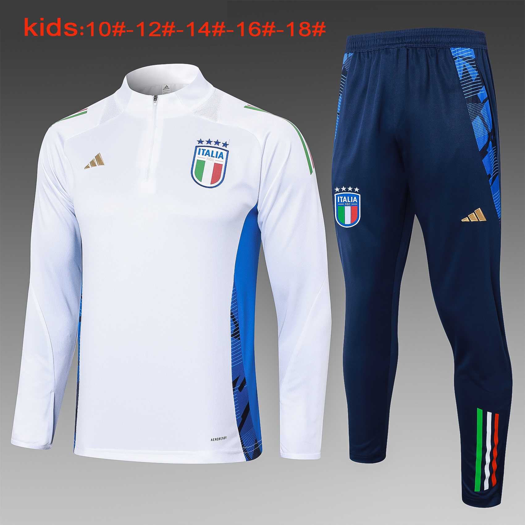 2024 Italy Kids Long Sleeve Training Suit Yupoo