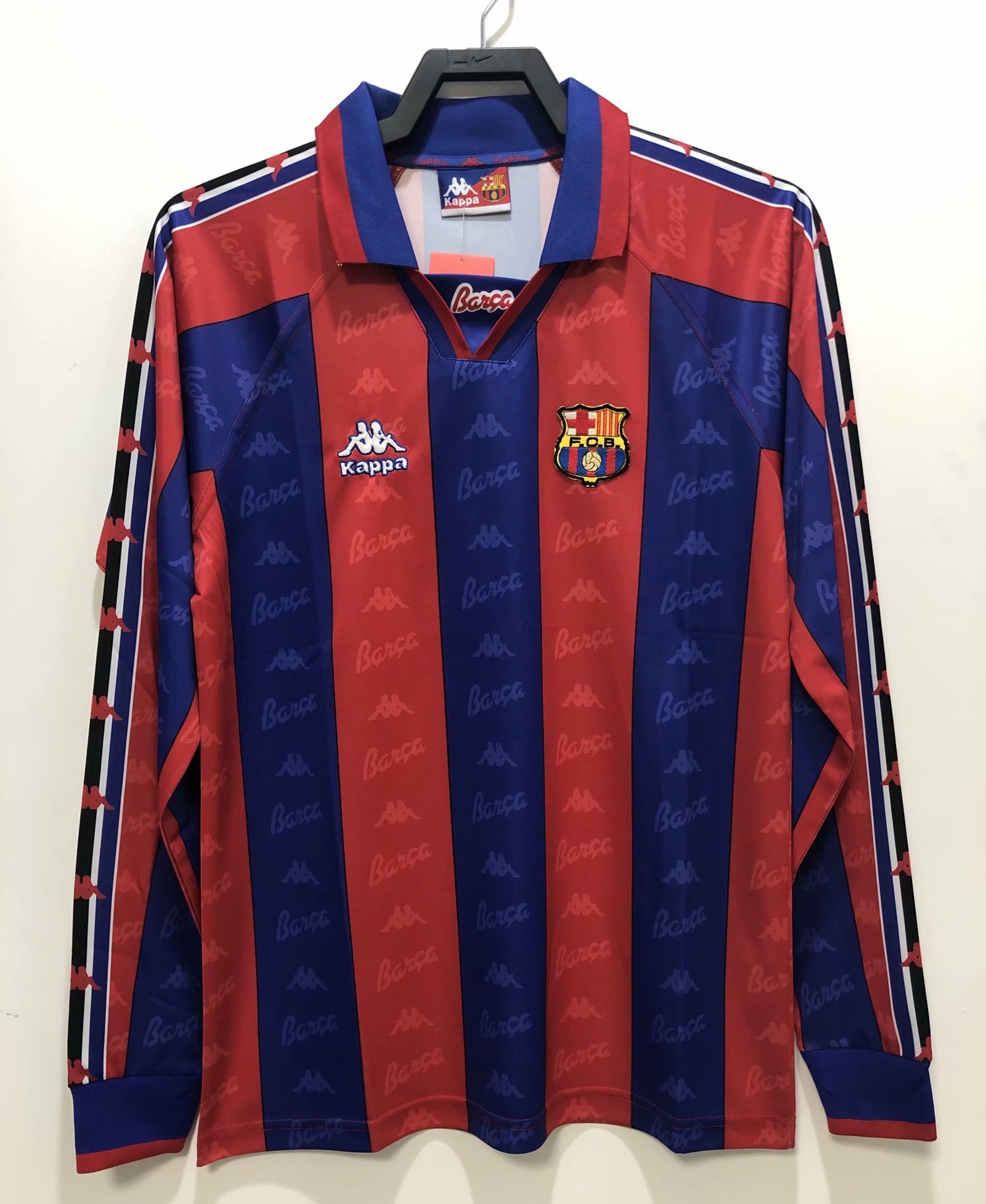 96-97 Messi GRIEZMANN Home Retro Long Sleeve Soccer Jerseys Yupoo