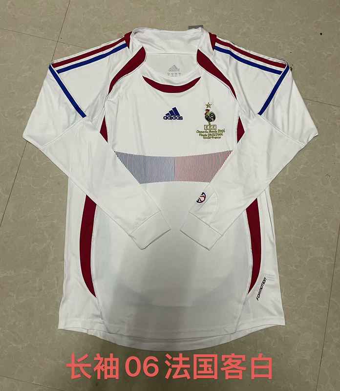 2006 France Away Retro Long Sleeve Soccer Jerseys Yupoo