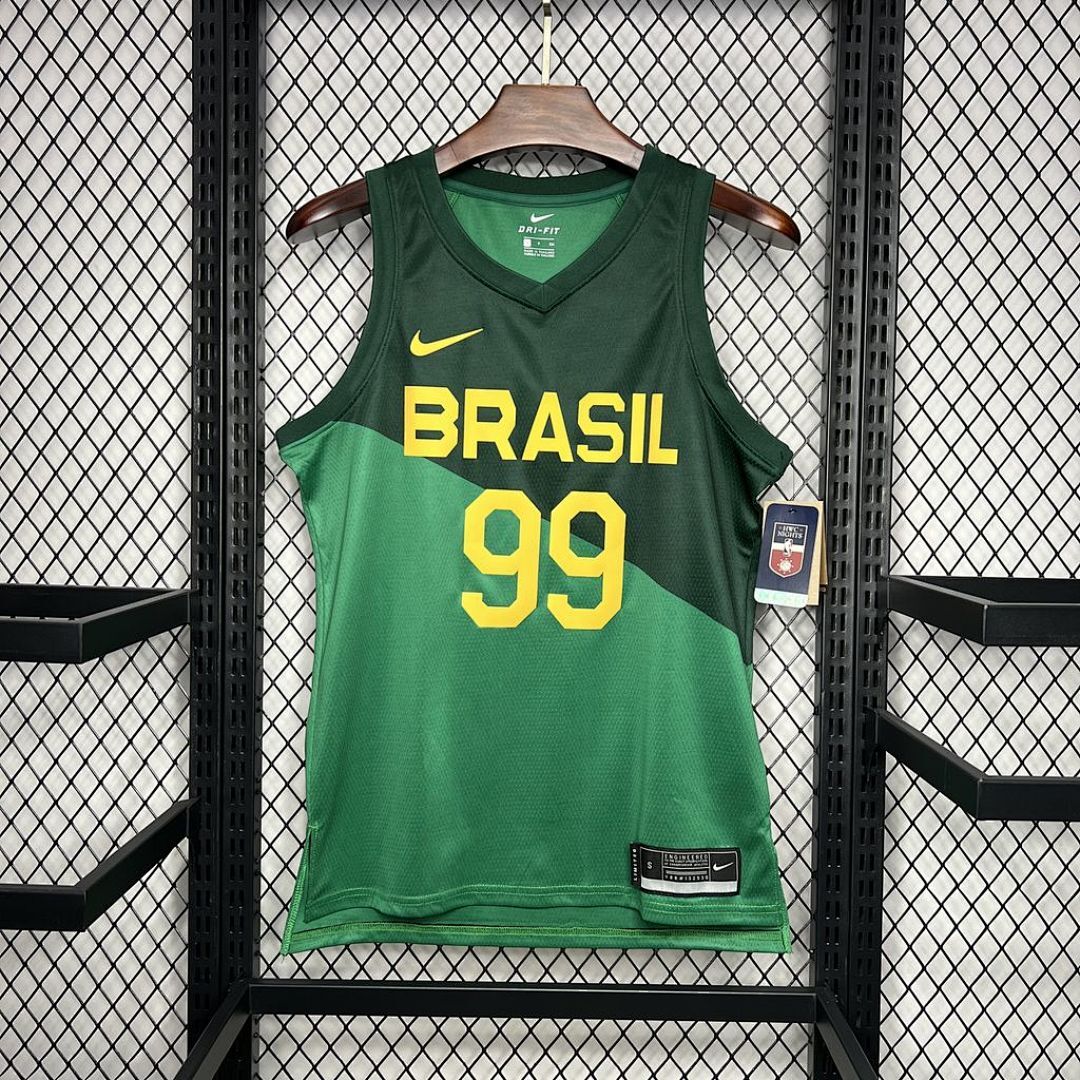 Brazil 2024/25 L. DIas#99 Away Basketball Jersey