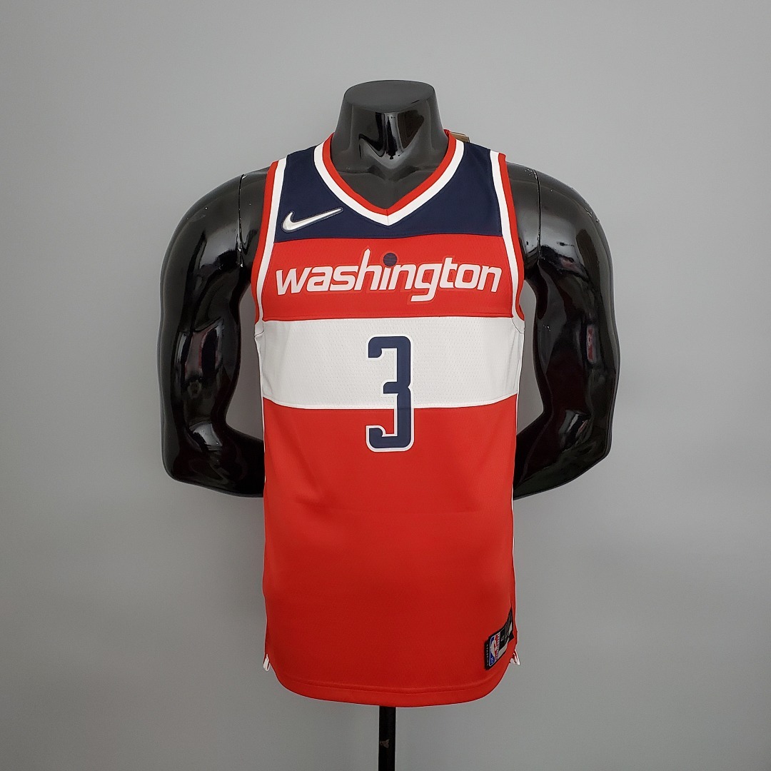 75th Anniversary beal#3 Wizards Red, White and Blue NBA Jersey S-XXL