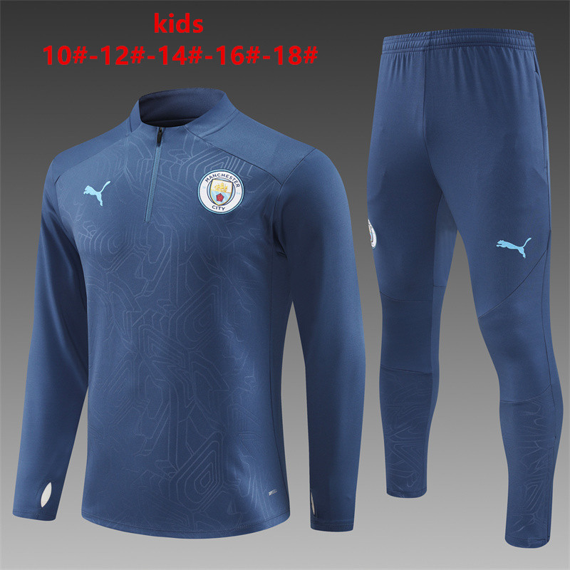 24-25 Manchester City Kids Long Sleeve Training Suit Yupoo