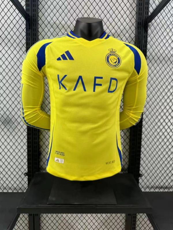 24-25 Al-Nassr Home Player Version Long Sleeve Soccer Jerseys Yupoo