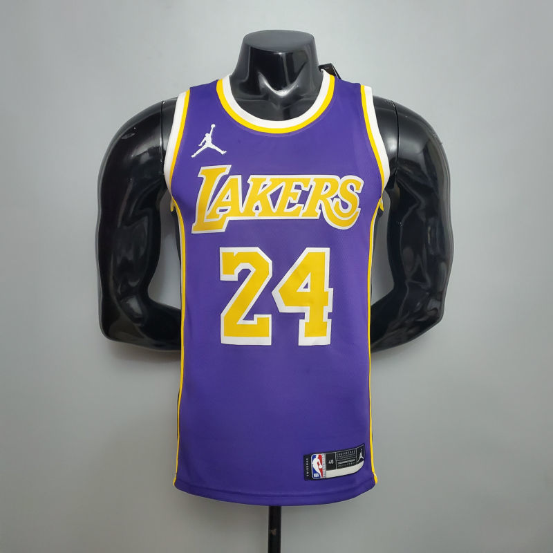 New Lakers Jordan Bryant #24 Theme Purple Round Neck S-XXL