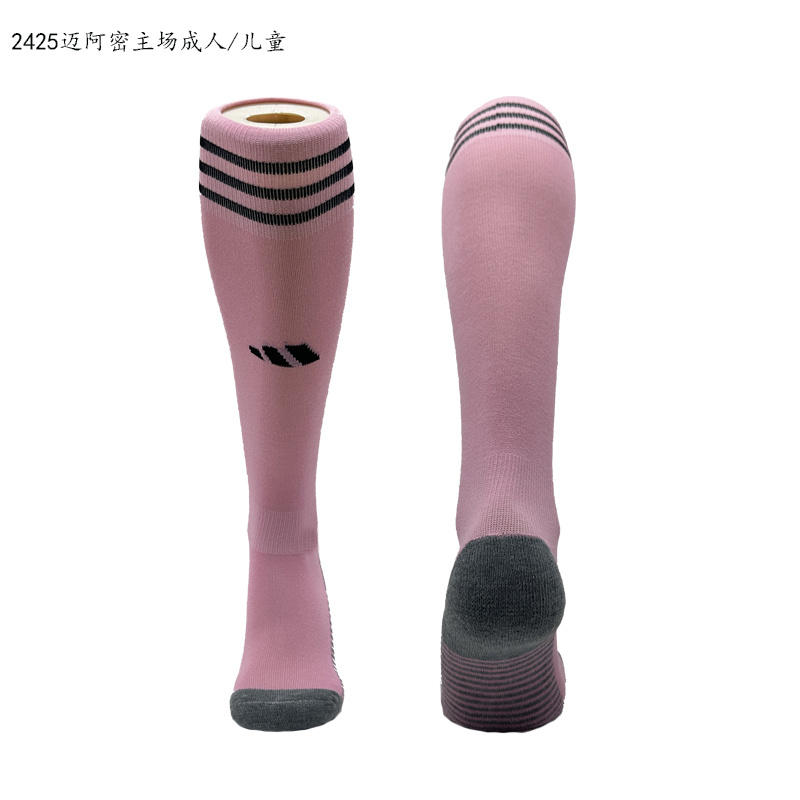 24-25 Inter Miami Home Adult Kids Yupoo Soccer Socks