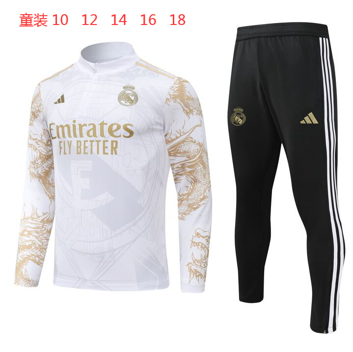 24-25 Real Madrid Kids Long Sleeve Training Suit Yupoo