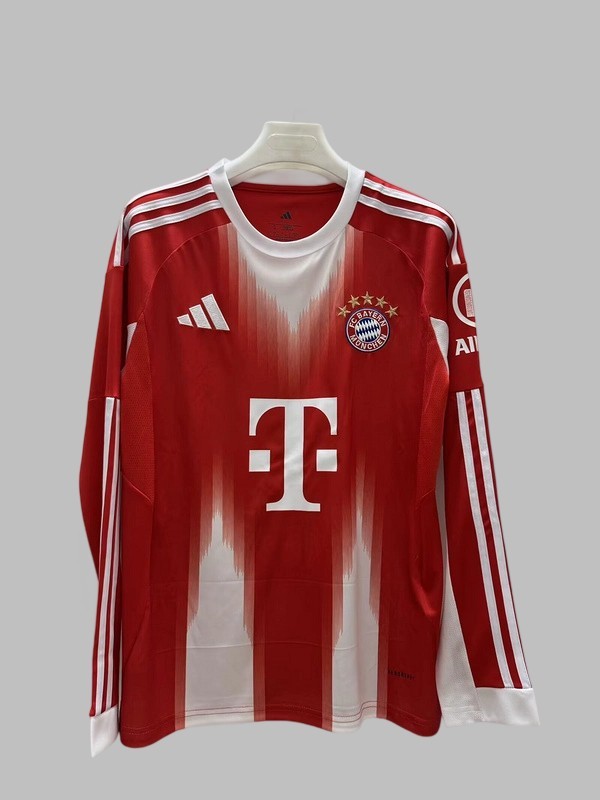 25-26 Bayern Home Long Sleeve Cheap Soccer Jerseys Yupoo