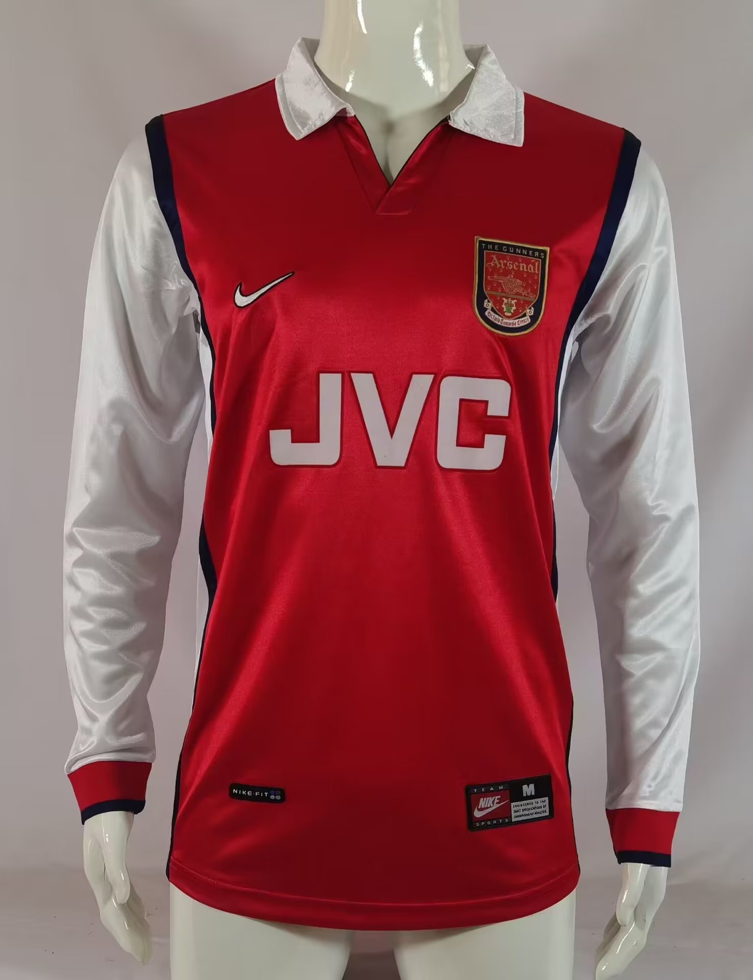 98-99 Arsenal Home Retro Long Sleeve Soccer Jerseys Yupoo