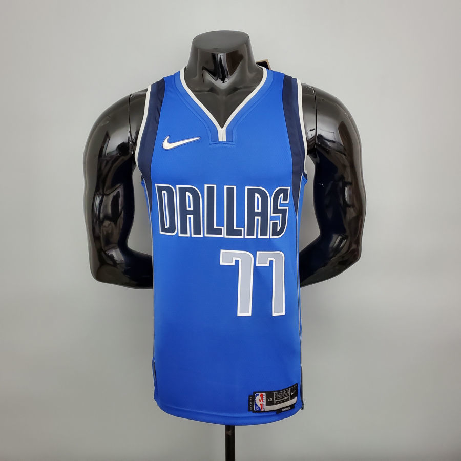 75th Anniversary DONCIC#77 Lone Ranger Blue NBA Jersey S-XXL