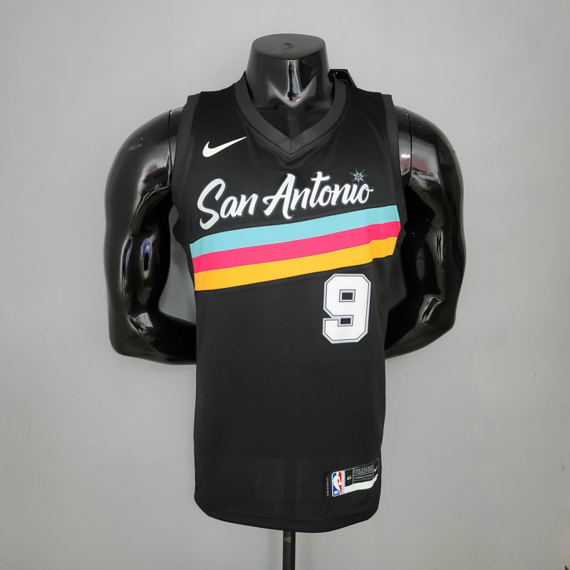 New PARKER#9 season Spurs City Edition black NBA jersey S-XXL