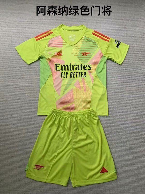 24-25 Arsenal Goalkeeper Green Adults And Kids Soccer Jerseys Yupoo