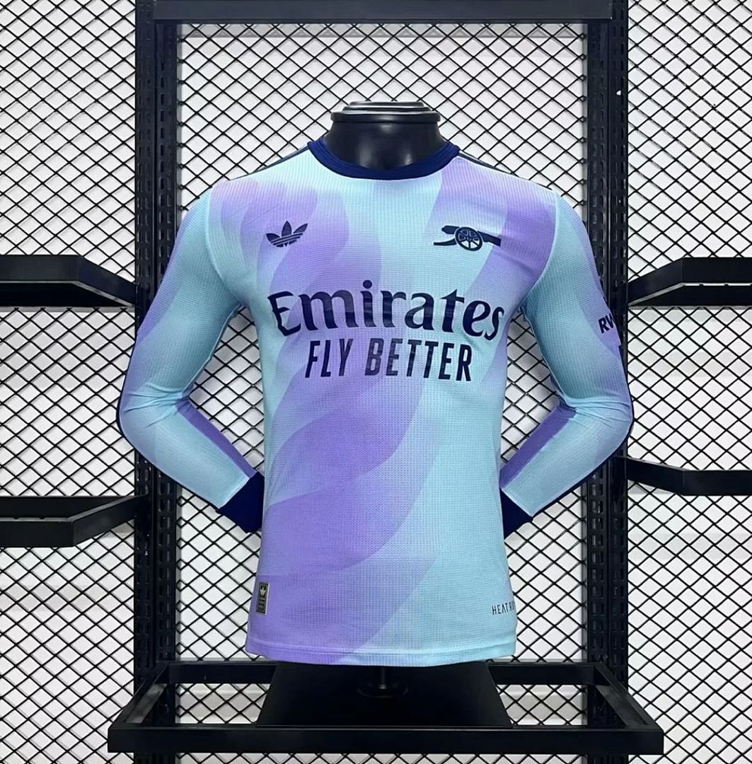 Arsenal 2024/25 Third Away Long Sleeves Jersey Player Version S-XXL