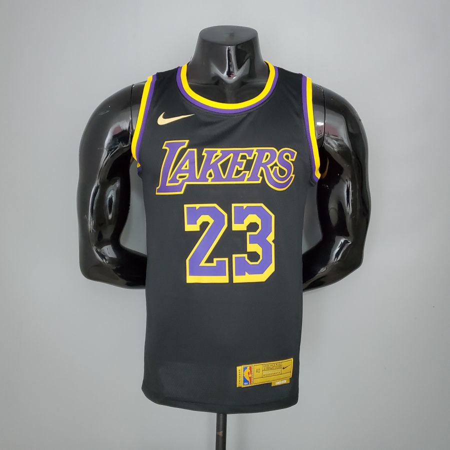 2021 James #23 Lakers Bonus Edition Black NBA Jersey S-XXL