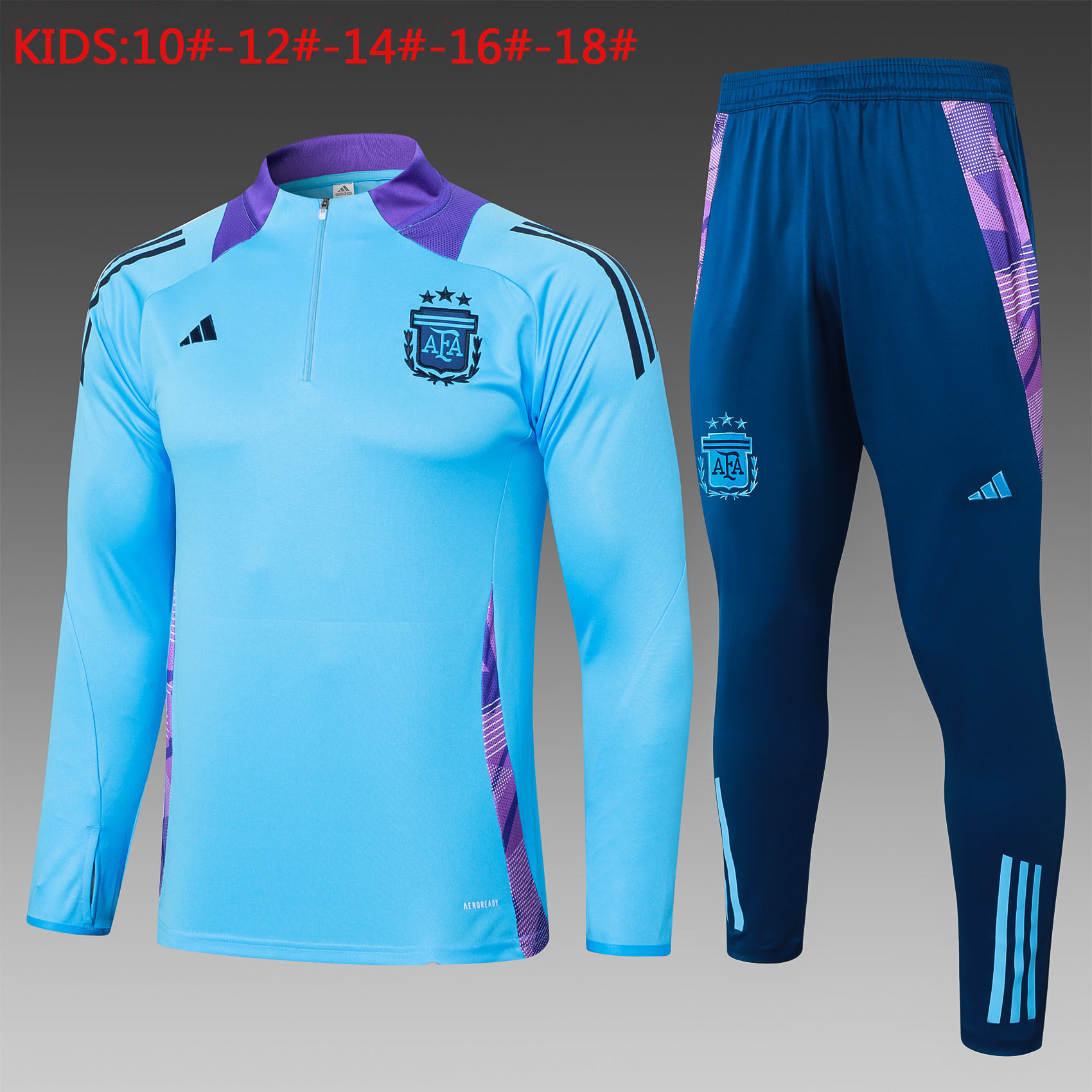 2024 Argentina Kids Long Sleeve Training Suit Yupoo