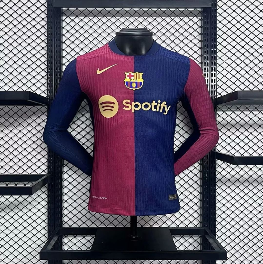 Barcelona 2024/25 Home Long Sleeves Jersey – Player Versi
