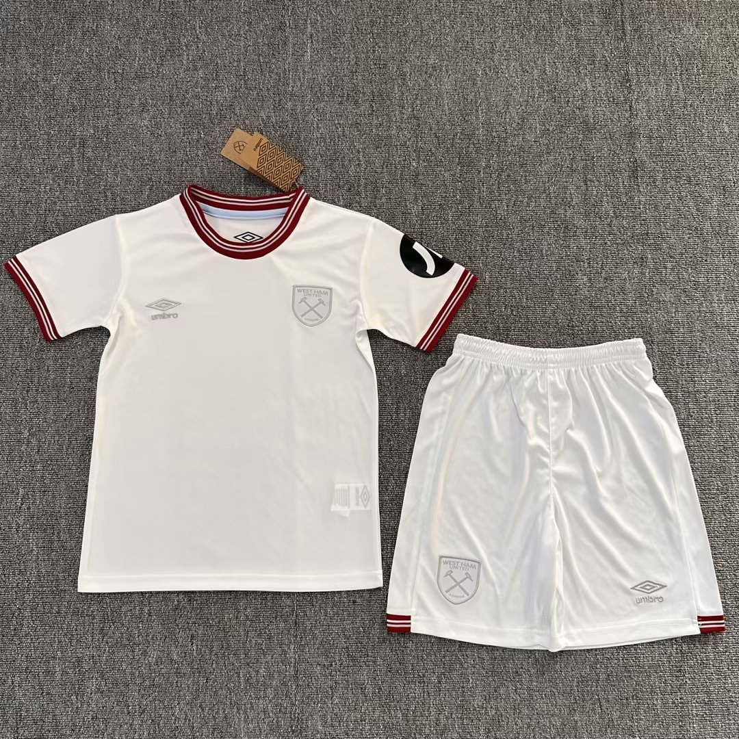 23-24 West Ham United Away Kids Soccer Jerseys Yupoo