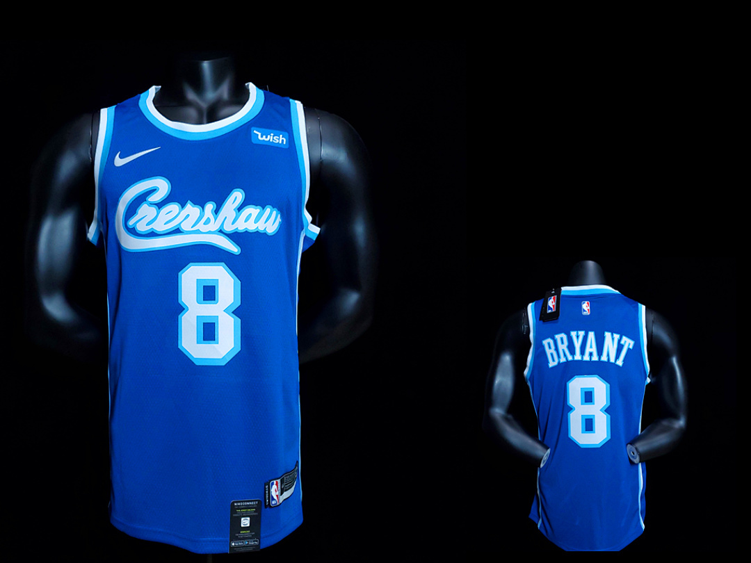 new Bryant #8 Lakers blue NBA jersey Size:XS-XXL Nike connect recognition