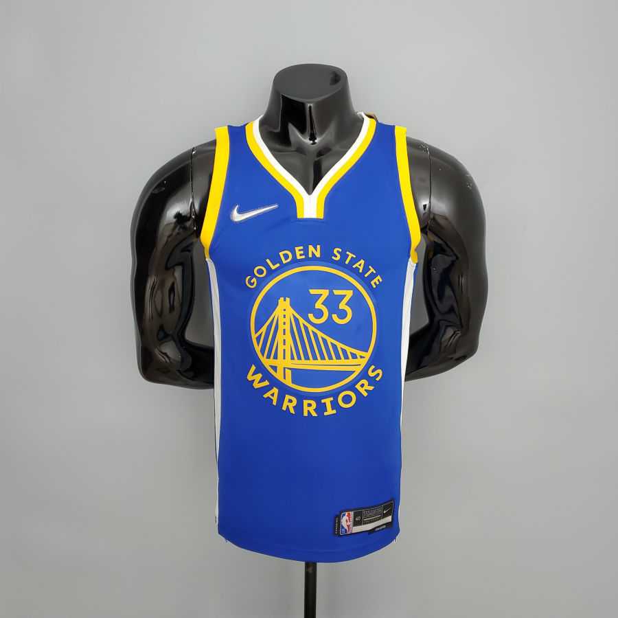 75th Anniversary WISEMAN#33 Warriors Blue NBA Jersey S-XXL