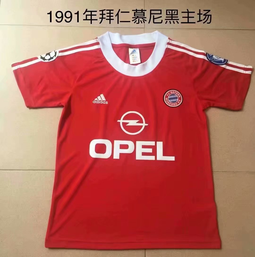 1991 Bayern Home Retro Soccer Jerseys Yupoo