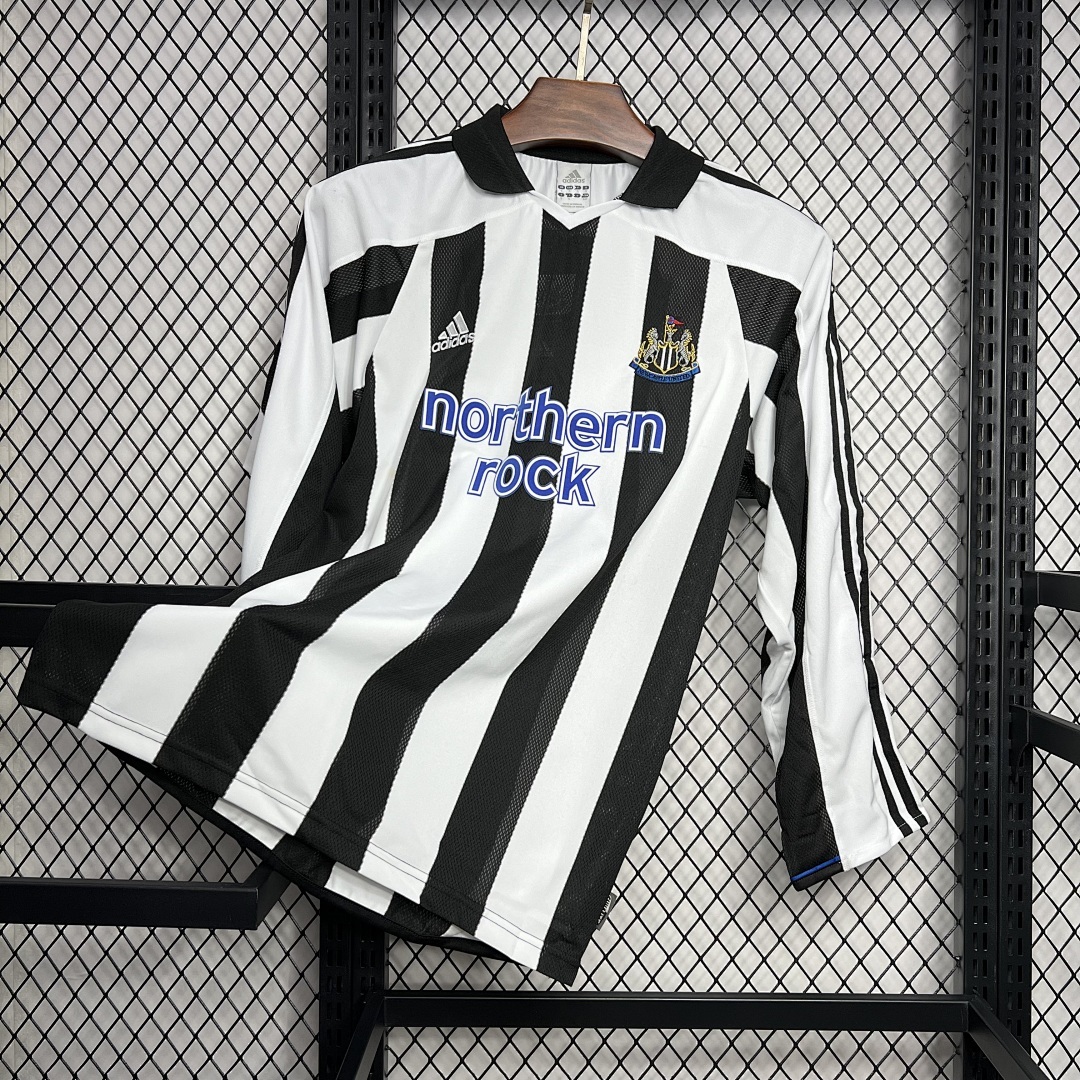 Newcastle United 2003/05 Home Long Sleeves Retro Jersey