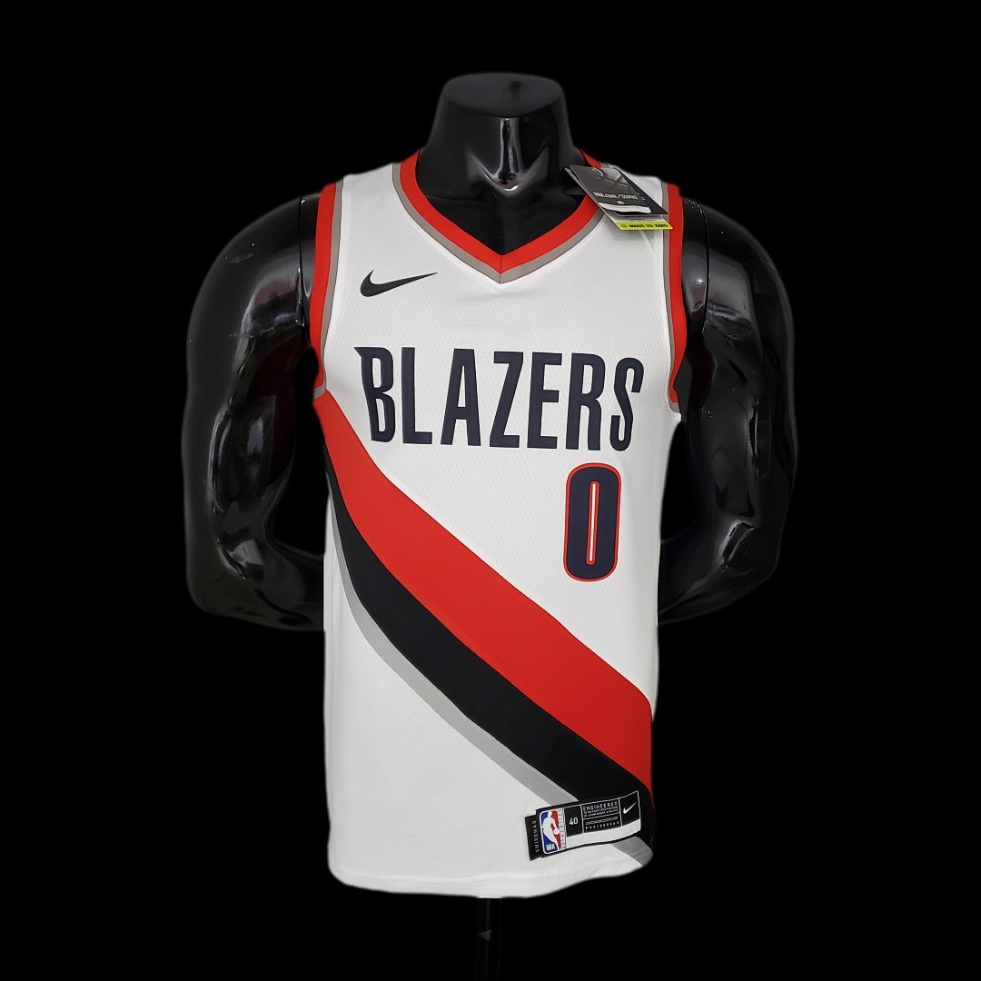 2021 LILLARD#0 Trail Blazers Home White NBA Jersey S-XXL