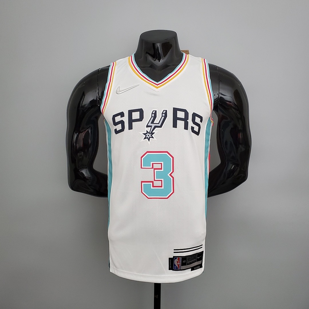 2022 season Johnson #3 Spurs City Edition white NBA jersey S-XXL