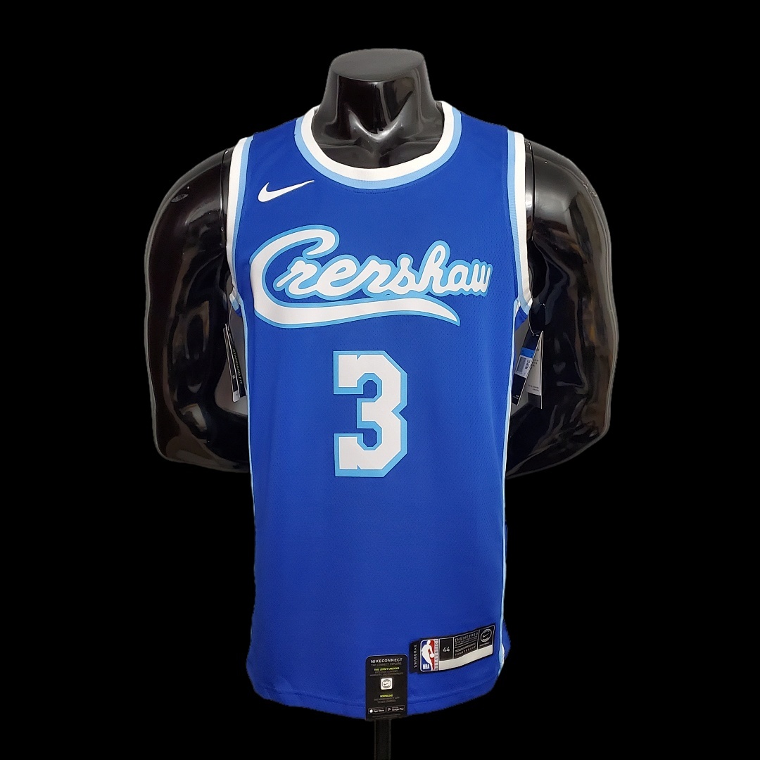 new DAVIS#3 Lakers blue NBA jersey Size:XS-XXL Nike connect recognition