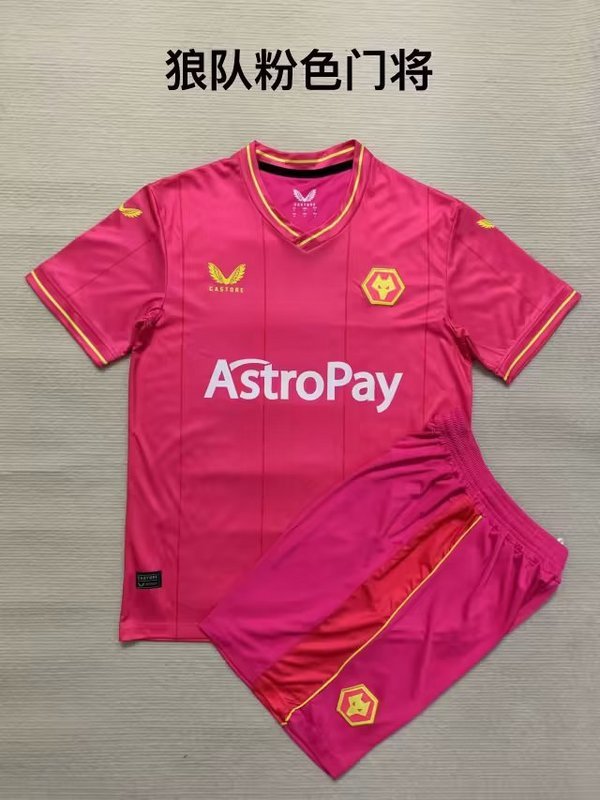 23-24 Wolves Goalkeeper Kids Soccer Jerseys Yupoo