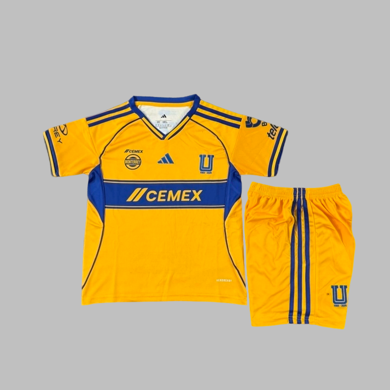 25-26 Tigres Home Kids Cheap Soccer Jerseys Yupoo