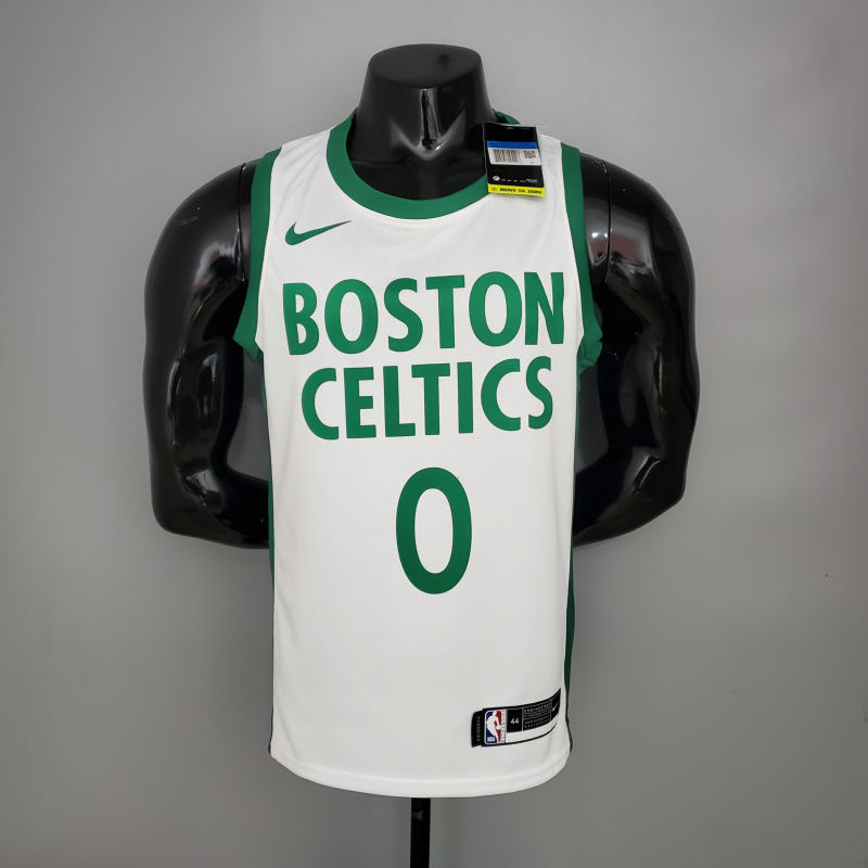 TATUM #0 Celtics White City Edition NBA jersey Size S-XXLTATUM #0 Celtics White City Edition NBA jer