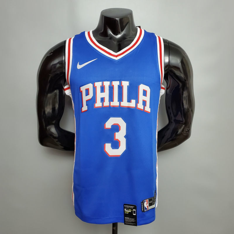 Iverson #3 Detroit Pistons blue NBA jersey Size XS-XXL