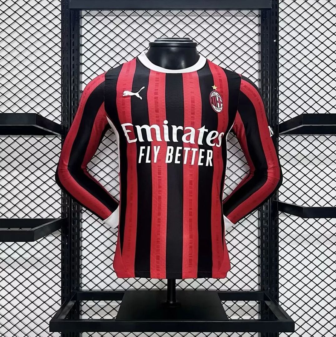 AC Milan 2024/25 Home Long Sleeves Jersey Player Version